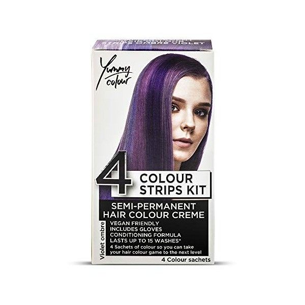 Stargazer Yummy Colour Kit de Coloration Semi-permanente pour Mèches avec Quatre Nuances de Couleur Rose Ombré