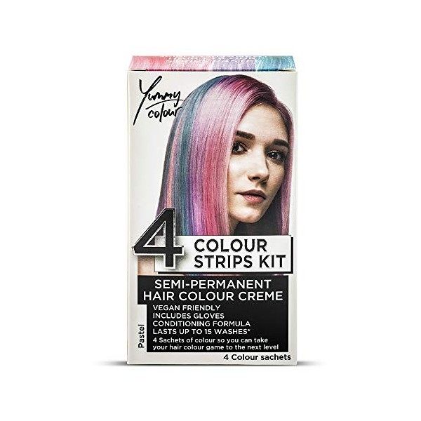 Stargazer Yummy Colour Kit de Coloration Semi-permanente pour Mèches avec Quatre Nuances de Couleur Rose Ombré