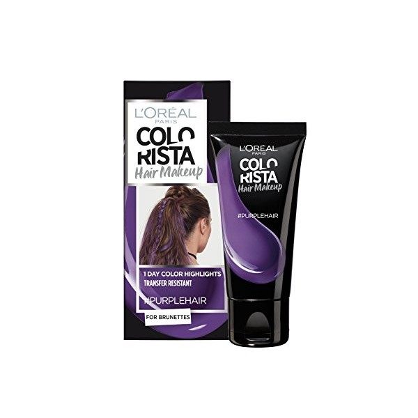 Colorista Hair Makeup Coloration Semi-permanente pour Brunettes Framboise 30 ml - Lot de 2