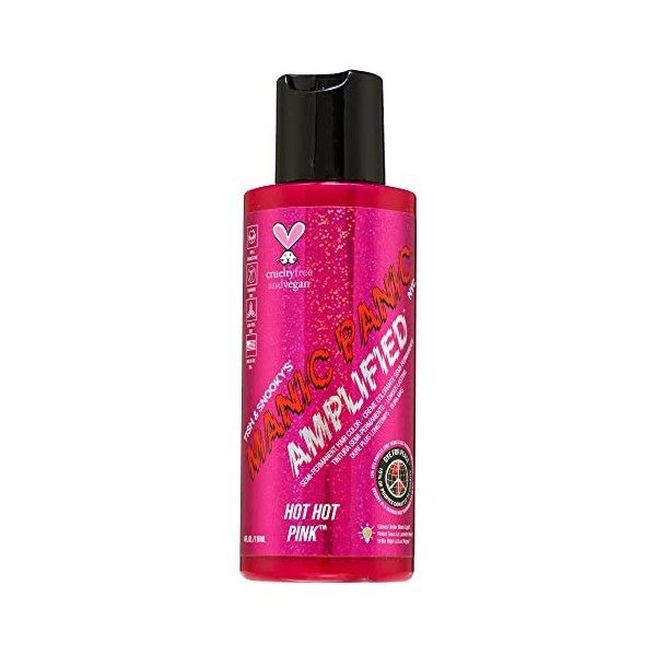 Manic Panic Hot Hot Pink Amplified Creme, Vegan, Cruelty Free, Semi Permanent Hair Dye 118ml