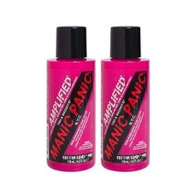 Manic Panic Cotton Candy Pink Amplified Creme, Vegan, Cruelty Free, Pink Semi Permanent Hair Dye 2 x 118ml