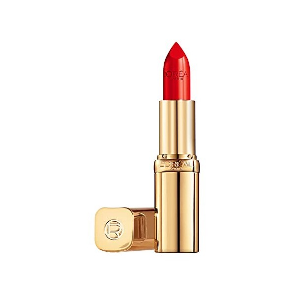 LOréal Paris LOréal Paris Color Riche Satin 142 Bonjour Bastille Rouge à Lèvres Couleurs intenses avec Huile dargan et Vit