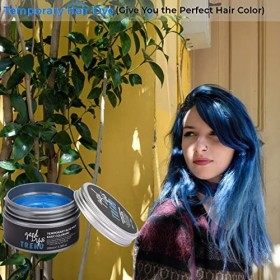 Cheveux Cire, 100 ml Temporaire Teinture pour les Cheveux Crème DIY Lavable Coloration des Cheveux Cire Boue Cheveux Outil po