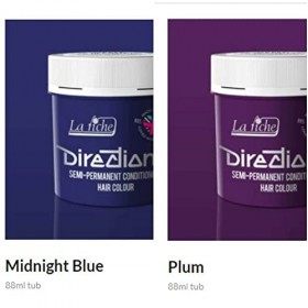 La Riche Directions Combo Pack De 2 Colorations Semi Permanentes x1 Plum and x1 Midnight Blue 