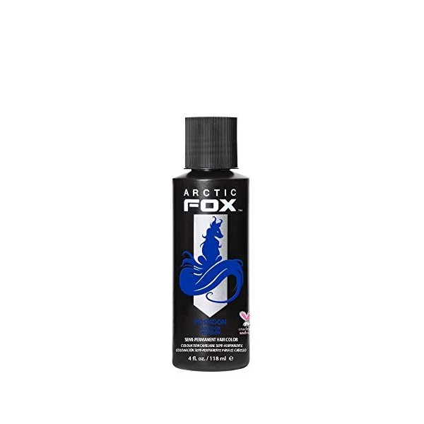 Arctic Fox Teinture semi-permanente pour cheveux, 100 % végane, 118 ml, bleu Poséidon
