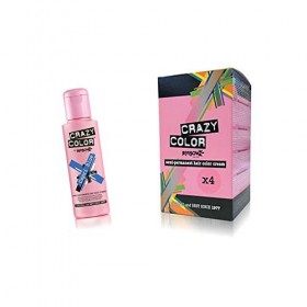 4 x Crazy Color Semi Permanent Hair Colour Dyes by Renbow 100ml Capri Blue 44