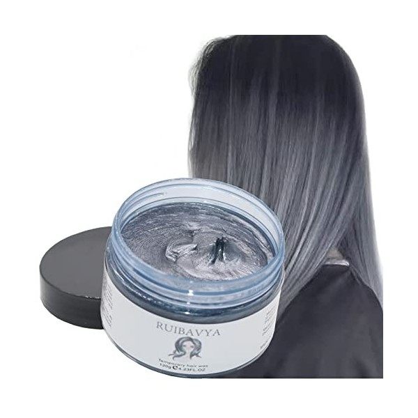 Hair Color Wax Pour Hommes et Femmes Cire Colorante Cheveux Cire Capillaire Jetable Cire Cheveux Lavable Mate Bleu