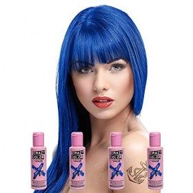 Crazy Couleur Bleu ciel 100 ml quatre bouteilles Cheveux semi-permanente