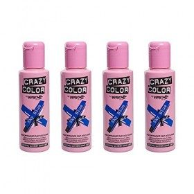 Crazy Couleur Bleu ciel 100&nbsp;ml quatre bouteilles Cheveux semi-permanente