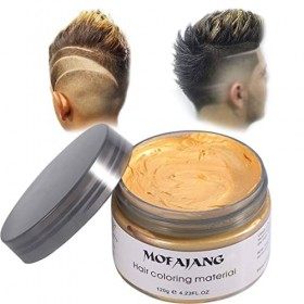Cire de coloration provisoire pour les cheveux, crème de modelage matifiante matte de couleur grise jetable de 6 couleurs pou
