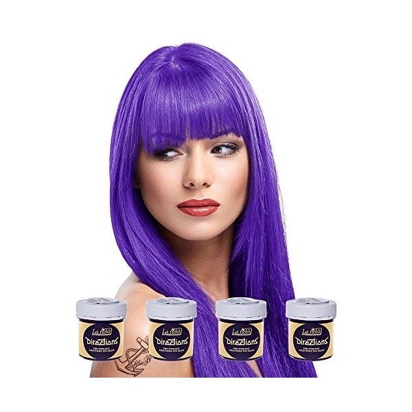 4 x La Riche Directions Semi-Permanent Hair Color 88ml Tubs - VIOLET