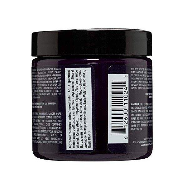 Manic Panic Purple Haze Classic Creme, Vegan, Cruelty Free, Semi Permanent Hair Dye 118ml