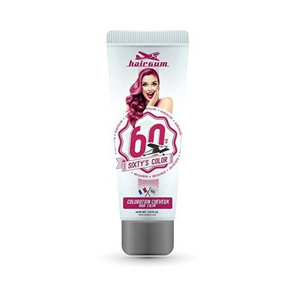 Coloration Crème pour Cheveux Semi Permanente Sixtys Color Hairgum, Violet, 60ml