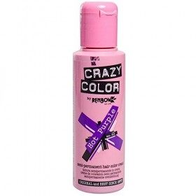 Crazy Color Coloration Pour Cheveux Semi-Permanente 100ml Violet Intense - Pack de 2