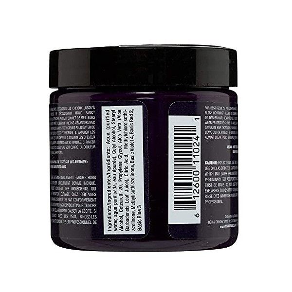 Manic Panic Purple Haze Classic Creme, Vegan, Cruelty Free, Purple Semi Permanent Hair Dye 3 x 118ml