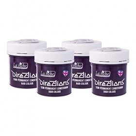 4 X New La Riche Directions Semi-Permanent Hair Color 88ml - Deep Purple