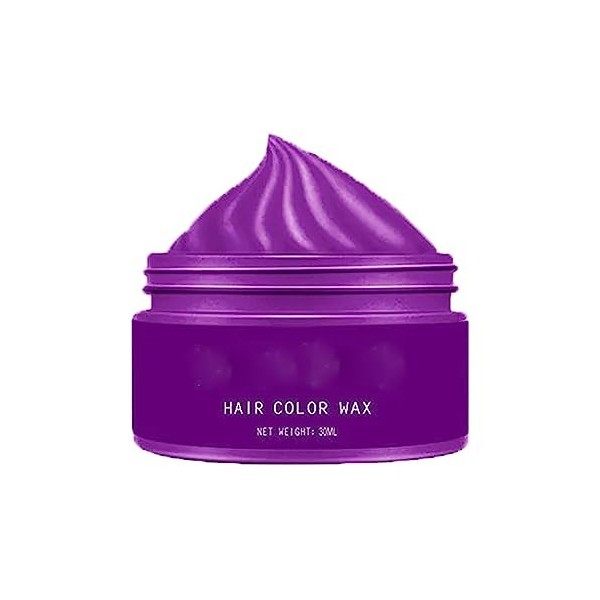 6 Colors Temporary Hair Color Wax, Washable Moisturizing Modelling Fashion colorful Hair Color Wax, Disposable Natural Matte 