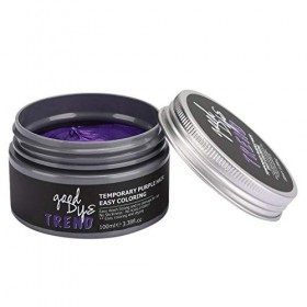 Cheveux Teinture Cire, 100 ml Temporaire Violet Cheveux Teinture Crème DIY Lavable Cheveux Coloration Cire Boue Cheveux Outil