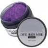 Boue de coloration des cheveux, cire capillaire, crème de teinture purple 