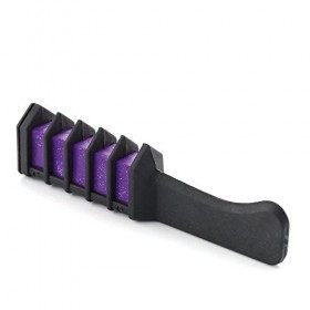 Générique avec Peigne Mascara Craie Salon Cheveux Temporaires Poudre De Cheveux Crayo Soins des Cheveux Purple, One Size 