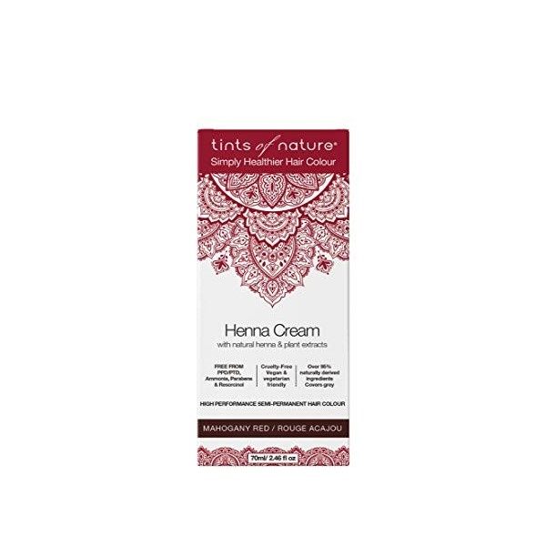 Tints of Nature Burgundy Semi-Permanent Henna Cream Hair Colour Natural and Organic - Single Pack