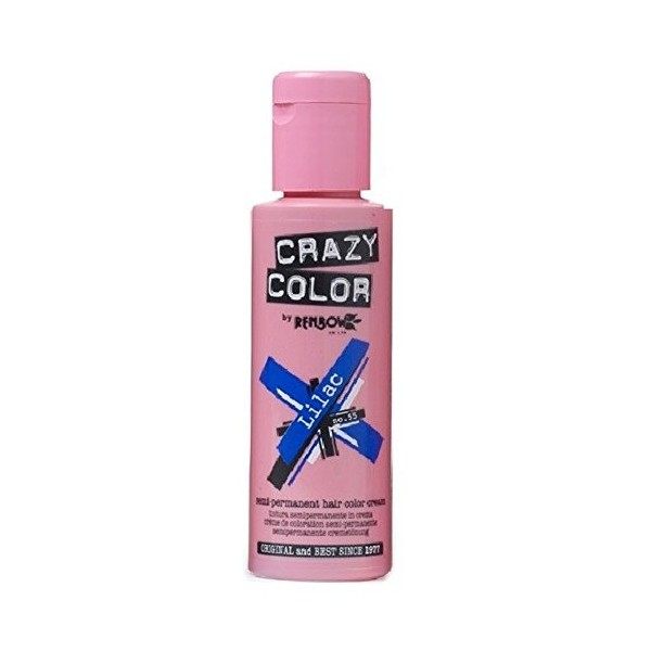 Crazy Colour Lilac 100ml Two Bottles Semi Permenant Hair Dye by Crazy Color