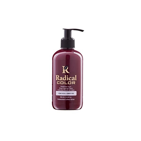 Radical Direct Coloration Hair Cream & Semi Permanent Hair Dye 250 ml Chery Red 