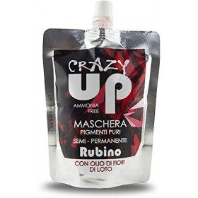 Crazy Up Teinture semi-permanente pour cheveux sans ammoniaque avec huile de fleur de lotus - Rubis - 200 ml