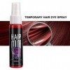 Spray de Teinture Capillaire Temporaire de 30 ml, Liquide de Pulvérisation de Couleur de Cheveux Bricolage pour Hommes et Fem