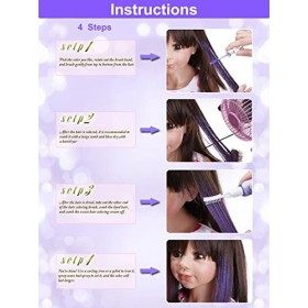 10 pièces Kit Coloration Cheveux, Coloration Temporaire pour Cheveux Lavable, Craie Cheveux, Peigne Coloration Cheveux pour F