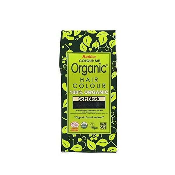 Radico colorez moi organiques 100% herbes naturelles durables sombre couleur de cheveux brun 100g / 3,53 onces