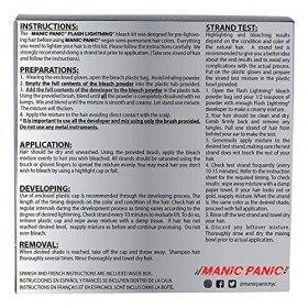 Manic Panic Flash Lightning Bleach Kit, Removes Natural Shade & Lightens Hair, Complete Hair Lightning Kit - 40 Volume Cream 