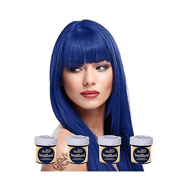 4 x La Riche Directions Semi-Permanent Hair Color 88ml Tubs - ATLANTIC BLUE