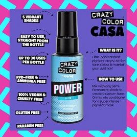 Crazy Colour Hype Pure Pigment Drops - Blue 50ml 002552 