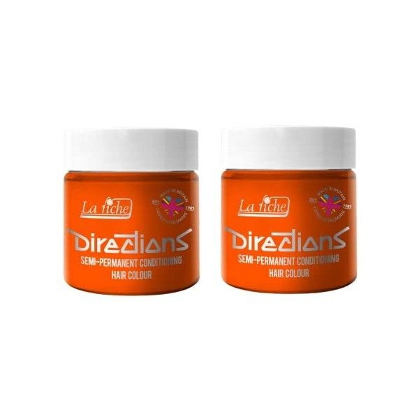 2 X La Riche Directions Coloration Semi-Permanente 100 ml Fluorescent Orange 