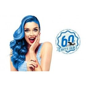Coloration Crème pour Cheveux Semi Permanente Sixtys Color Hairgum, Flash Blue, 60ml