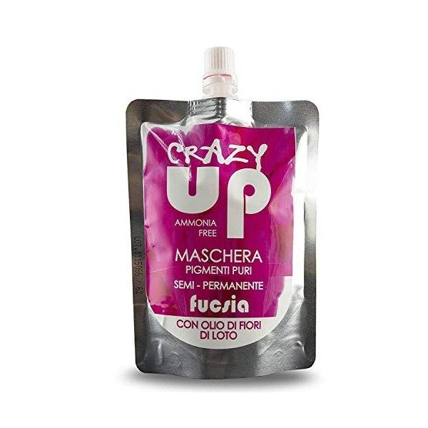 Crazy Up Masque colorant sans ammoniaque semi-permanent pour cheveux – Fuchsia – 200 ml