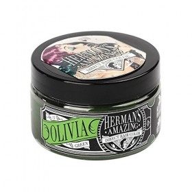 Hermans Amazing semi-permanent Hair Color Olivia Green 100% vegan and not tested on animals 115ml by Hermans Amazing Direct 