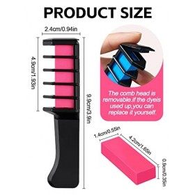 Kalolary 6PCS Peignes Craie Cheveux, Cheveux Craie Peignes de craie temporaire Dye Couleur de Brosse pour adultes enfants cad