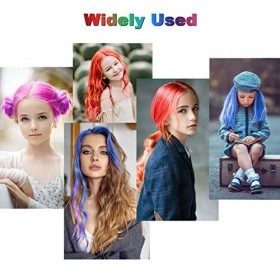 6 Couleur Peignes Craie Cheveux, Lavable,Temporaires Craies de Cheveux,Teinture Cheveux Peigne, pour Filles Enfants Cadeau,Fê