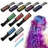 Lot de 10 peignes à craie à cheveux avec 2 pinces à cheveux temporaires pour cheveux - Pour fête, cosplay