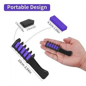 8 Couleur Peigne à Craie pour Cheveux, MSDADA Cheveux Craie Peignes de Craie Temporaire Dye Couleur de Brosse pour Filles Enf