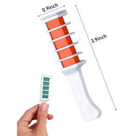 Kalolary 10 Couleurs Craie de Cheveux, Cheveux Craie Peignes de Craie Temporaire Dye Couleur de Brosse pour Adultes Enfants C