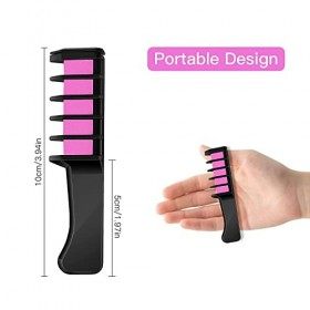 6 Couleurs Peigne à Craie pour Cheveux,Cheveux Craie Peignes de Craie Temporaire Dye Couleur de Brosse pour Filles Enfants Ca