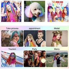 10 Couleur Peigne à Craie pour Cheveux, Coloration Cheveux Craie, Cheveux Craie Peignes de Craie, Temporaire Dye Couleur de B