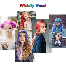 6 Couleur Peignes Craie Cheveux,Temporaires Craies de Cheveux, Cheveux Craie Peignes de Craie, Colorations de Cheveux Pour En