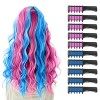 10 Pièces Peigne à Craie pour Cheveux, MSDADA Cheveux Craie Peignes de Craie Temporaire Dye Couleur de Brosse pour Filles Enf