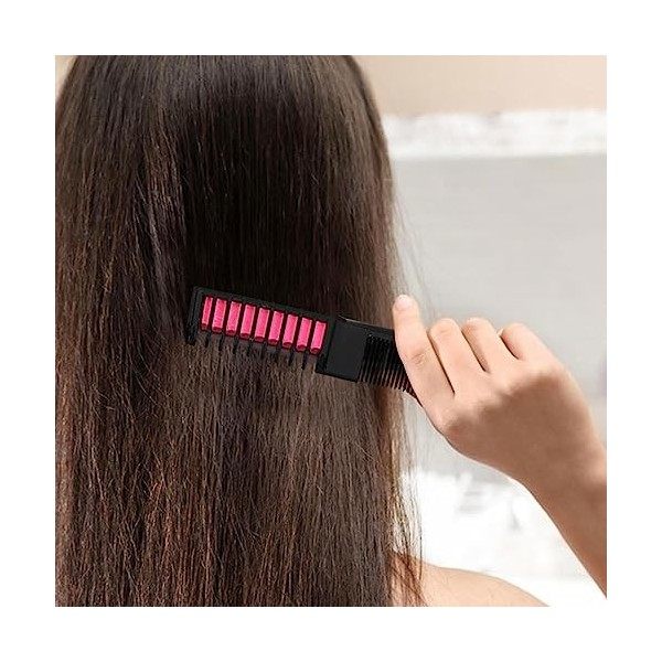 Craie à cheveux pour filles lavable | Craie à cheveux pour filles lavable avec peigne fixe,6 pièces accessoires de craie de c