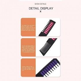 craie à cheveux pour filles lavable | Teinture pour cheveux lavable pour avec peigne fixe - Peigne à craie coloré pour Hallow