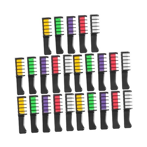Beavorty 25 Pcs Peignes De Pulvérisation Teinture Arc-En-Ciel Marqueur Unique Coloriage Lavable Crayons Pour Filles Craie Jet